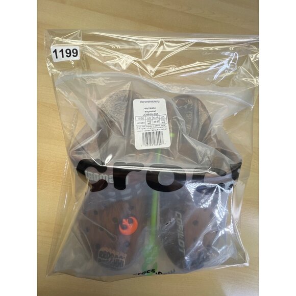 Crocs x Star Wars Brown Chewbacca Jibbitz Fuzzy Lined Clogs Size W6/M4 - New - Picture 9 of 9